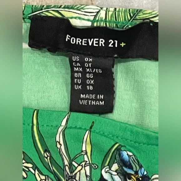 Forever 21 Green Floral Dress - Picture 2 of 7